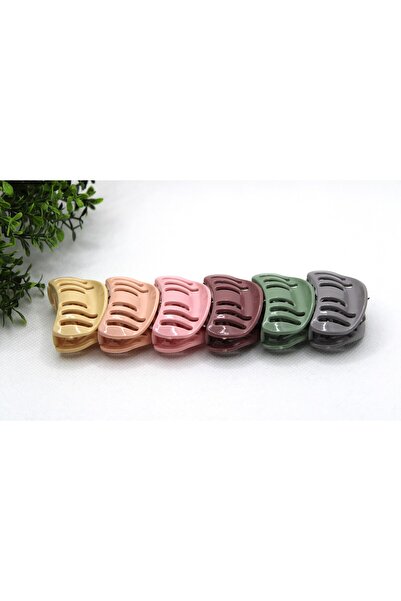 Tezcan Aksesuar Model oval de 4 cm Cataramă cu zăvor colorată Pachet de 6