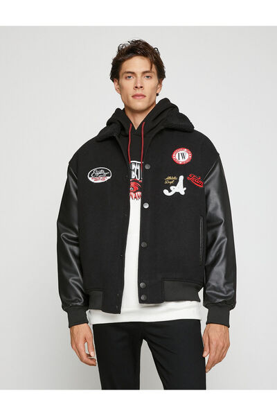 Koton Κολεγιακό μπουφάν Classic Collar Pocket Λεπτομέρειες