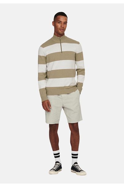 Only & Sons Shorts Unifarbene Bermuda Linus Shorts Mit Elastischem Bund Und Seitlichen Eingrifftaschen In Regula