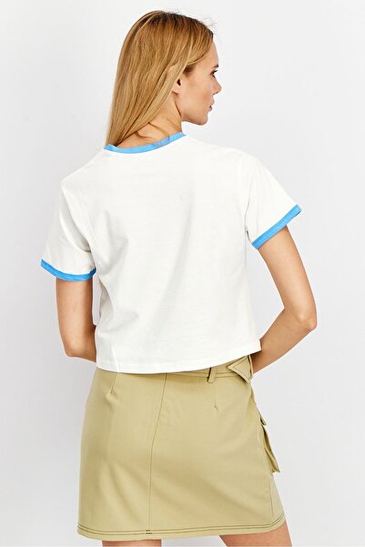 Jaws Women Crew Neck Short Sleeve Graphic Top, White