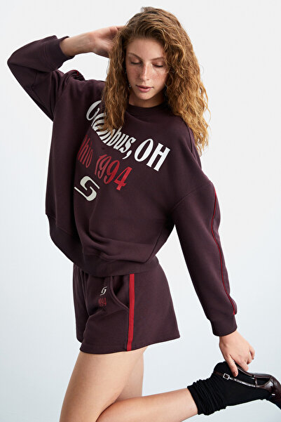 GRIMELANGE KATYA 3 İpik Kadın Koyu Mor Şort