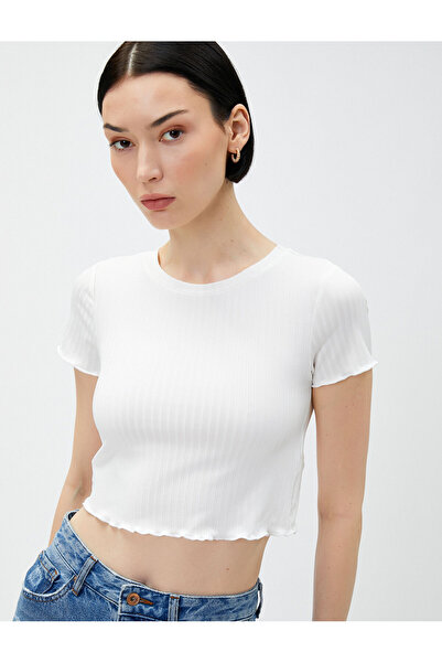 Koton Dámske biele tričko 3SAK50280EK