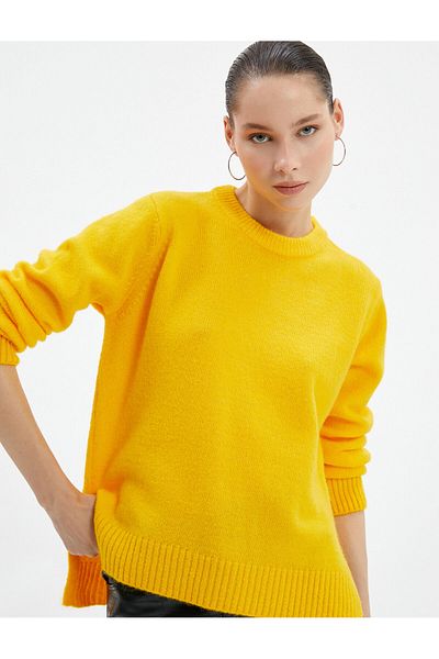 Koton Basic Knitwear Sweater Long Sleeve Crew Neck