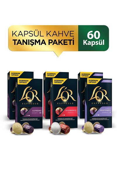 L'OR Nespresso Compatible Capsule Advantage Package (Supremo Splendente Lungo)