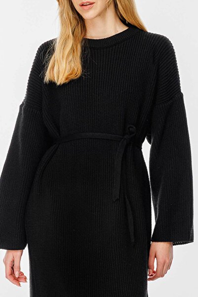 Hooopstore Μαύρο Πλεκτό Φόρεμα