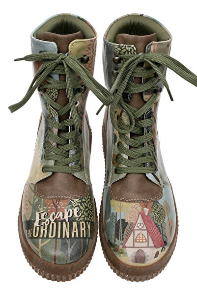 Dogo Kadın Vegan Deri Yeşil Uzun Bot - Escape The Ordinary Tasarım