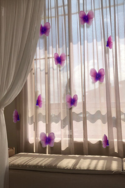 Artikel Kelebek 6 Adet Perde Süsü, Broş Aksesuar, Hediye Paketi Süsleme Akses...