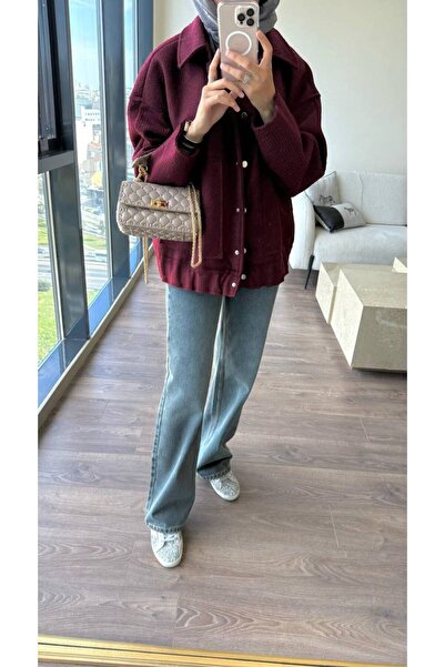 My Blog Vínová bunda Lahey Large Pocket Bomber Jacket- 509058