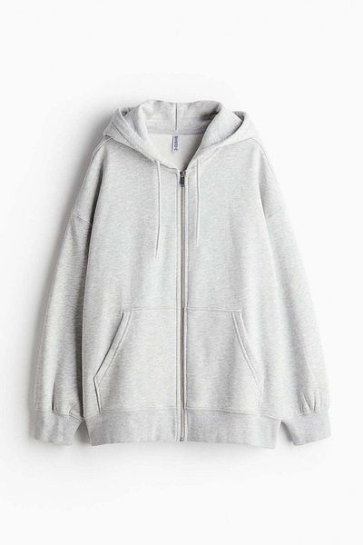 H&M Oversized zip-through hoodie