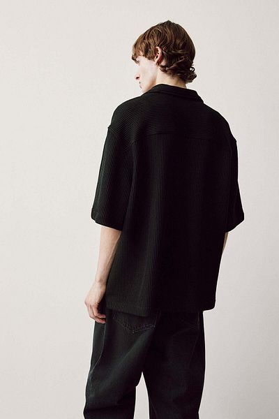 H&M Loose Fit Ribbed resort shirt