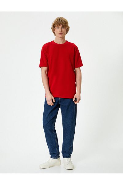 Koton Βασικό T-Shirt με λαιμόκοψη με κοντό μανίκι