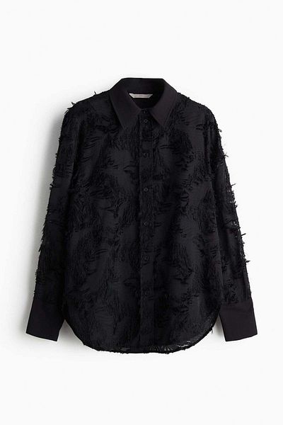 H&M Textured-weave shirt