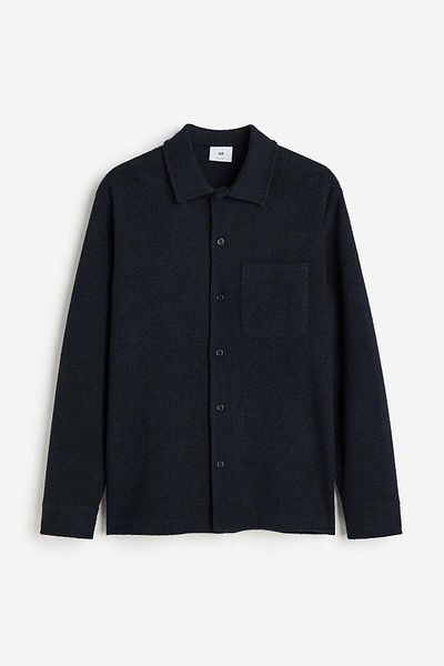 H&M Regular Fit bouclé jersey shirt