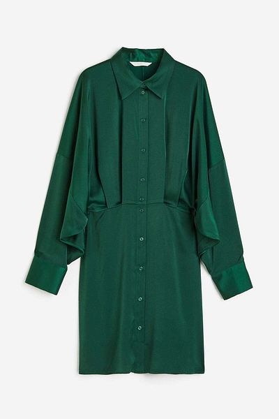 H&M Satin shirt dress