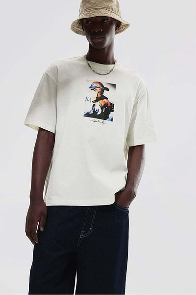 H&M Loose Fit Printed T-shirt