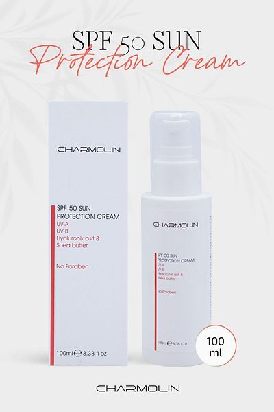 CHARMOLİN Spf 50 - High Uva/uvb Protection, Paraben-free Face Sun Cream 100ml Anti-blemish Water Resistant