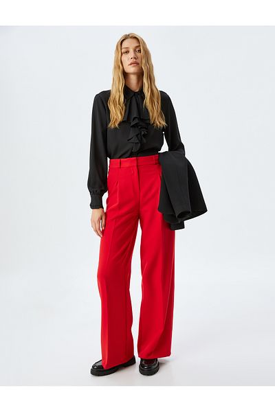 Koton Long Sleeve Ruffle Detailed Shirt