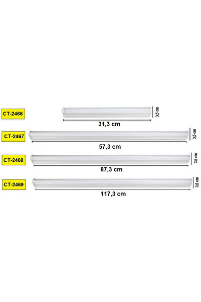 Cata Ct-2467 8w T5 Ledli Bant Armatür Beyaz