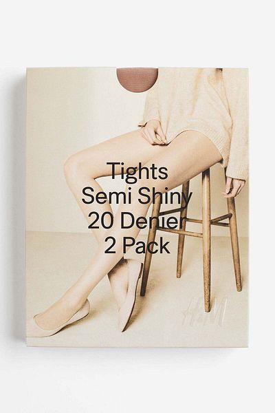 H&M 2-pack tights, 20 denier