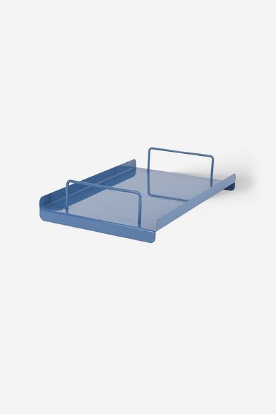 Rarart Concept Favorite Blue Metal Decorative Tray - Stylish Presentation Tray