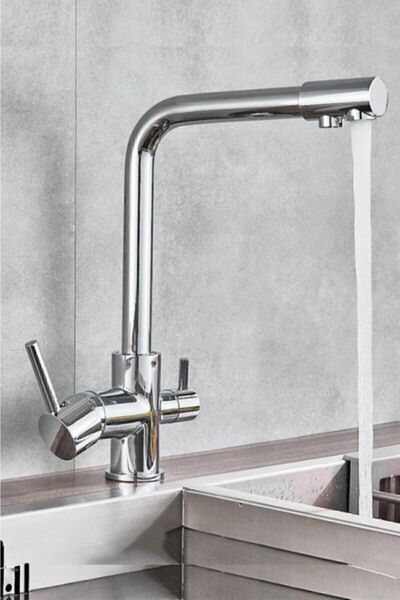 Maya Lüx 3 Yollu Arıtma Bataryası Arıtma Çıkışlı Mutfak Eviye Batarya Sıcak-soğuk Mix