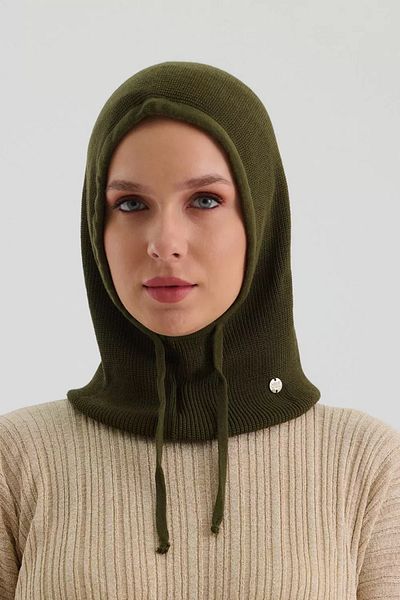 REMSA Cotton Knitwear Khaki Balaclava - Beanie 777