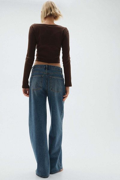 H&M Ribbed button-front top