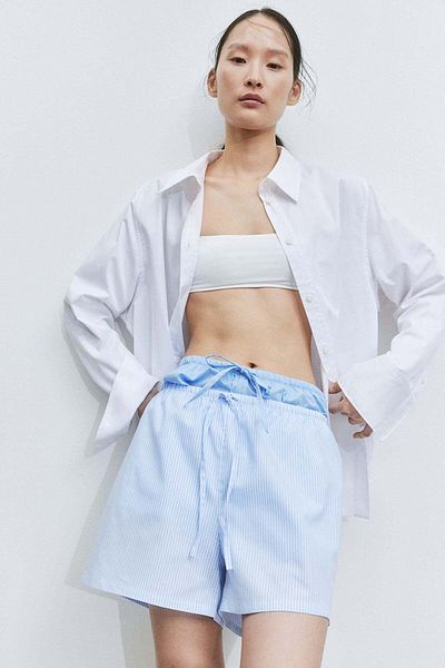H&M 2-pack cotton poplin pyjama shorts
