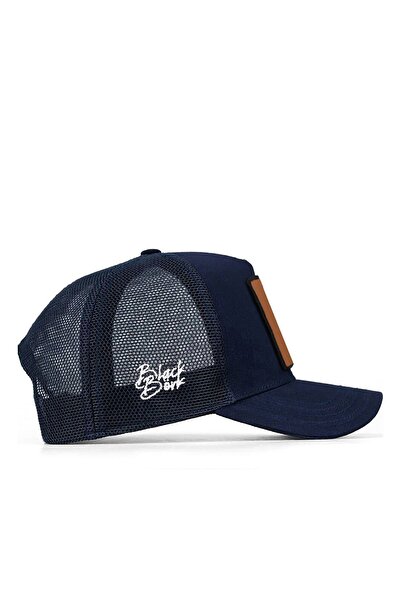 BlackBörk V1 Kurt Logolu Lacivert Trucker Şapka