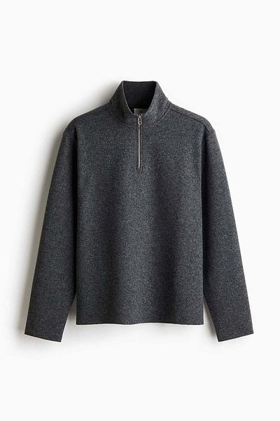 H&M Regular Fit Zip-top turtleneck jumper