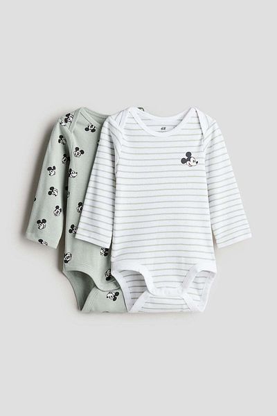 H&M 2-pack long-sleeved bodysuits