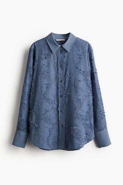 H&M Textured-weave shirt