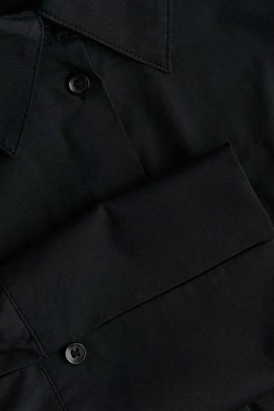 H&M Shoulder-pad tapered-waist shirt