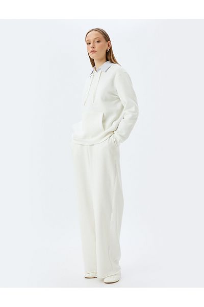 Koton Basic Hooded Kangaroo Pocket Comfortable Fit Sweatshirt