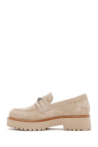 Derimod Beige Suede Leather Masculine Loafer - Thick Sole, 24sfd 180510