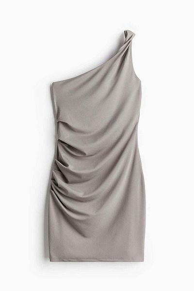 H&M Draped one-shoulder dress