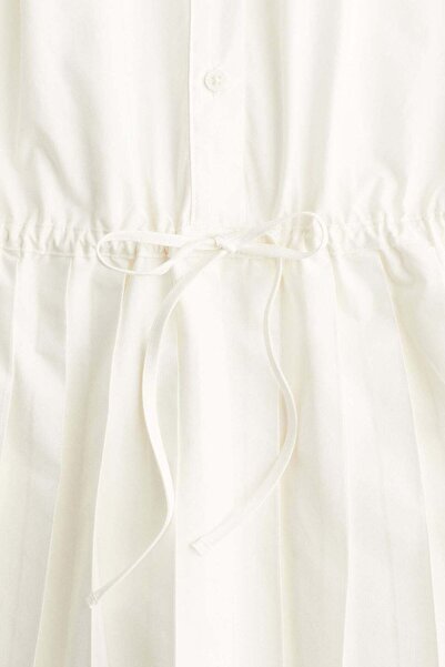 H&M Pleated-skirt shoulder-pad dress