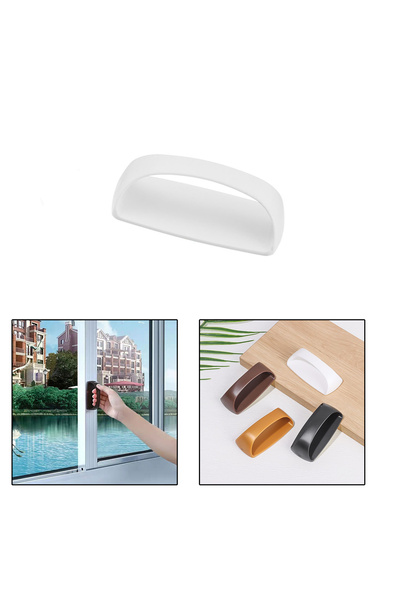 Microcase Plastik Yapışkanlı Sürgülü Pencere Çekmece Kapı Kolu Tutacağı-AL483...
