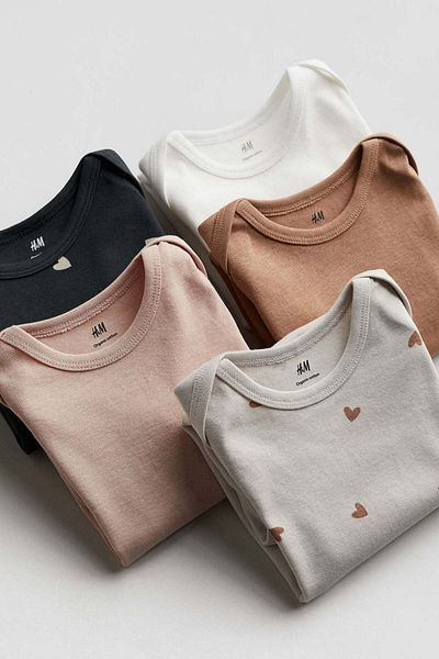 H&M 5-pack cotton bodysuits