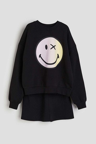 H&M 2-piece sweatshirt and skirt set