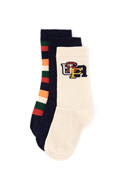 U.S. Polo Assn. Boy's Khaki Socks 50295787-Vr027