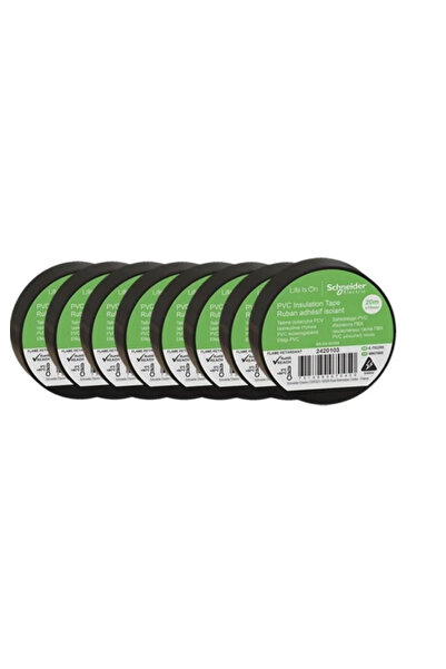 Schneider Electric Schneider Siyah Elektrik Bandı 20mx19mm - 8’li Paket