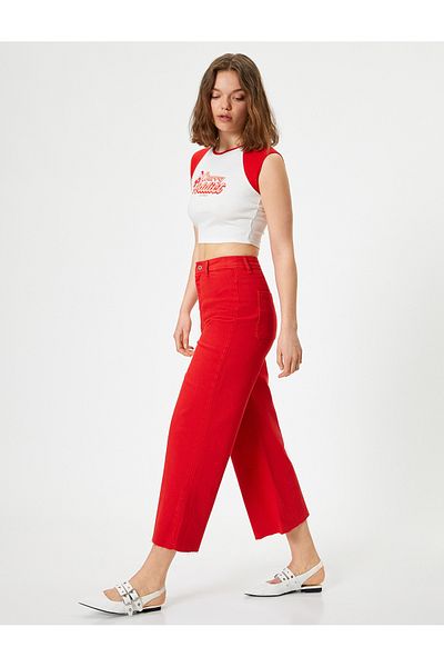 Koton High Waist Wide Leg Jeans - Sandra Jeans