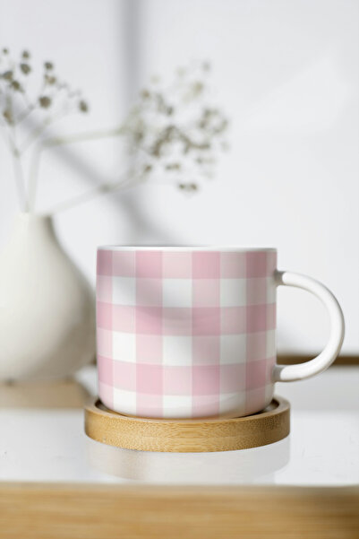 EYBaskı Tasarım White Porcelain Patterned Nescafe Cup