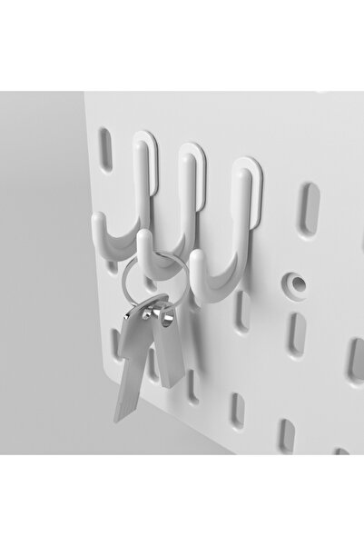 SMİLESEPET ORG. PANO KANCA 3 ADET BEYAZ (SKADIS PANO İLE UYUMLU DEĞILDIR.)