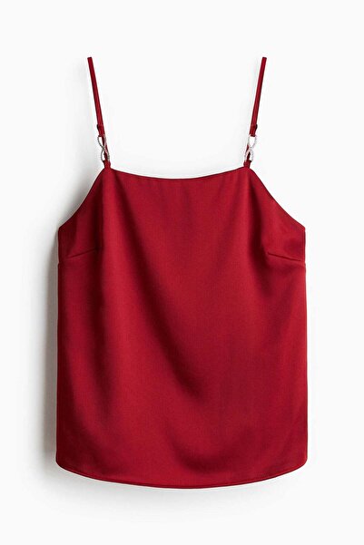 H&M Rhinestone-detail satin strappy top