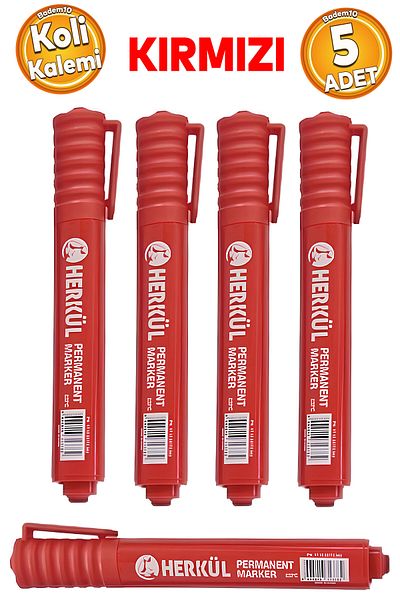 Herkül Red Crossbody Pen - Metal, Plastic, Glass Sack, Foil Cardboard, Waterproof Set of 5