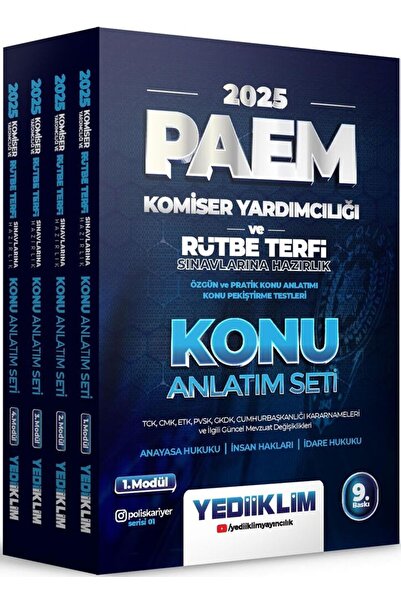 Yediiklim Yayınları Yediiklim 2025 PAEM Komiser Yardımcılığı ve Rütbe Terfi S...
