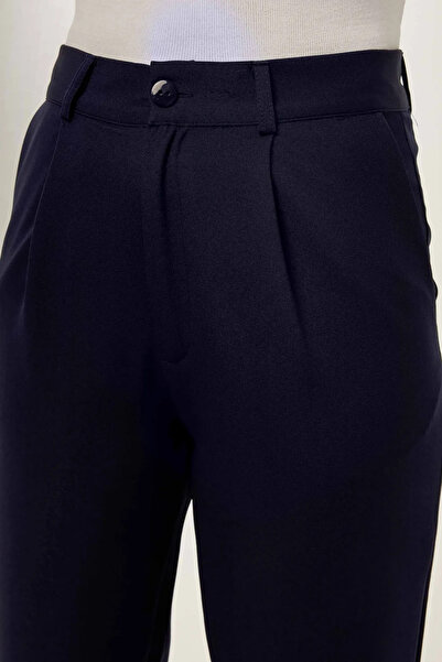 Hiccup Yüksek Bel Pileli Boru Paça Pantolon