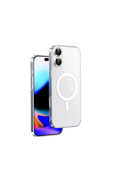 WIWU iPhone 16 Uyumlu Kılıf Magsafe Şarj Özellikli Wiwu YXK-207 Invisible Pro Sert PC Kapak Şeffaf